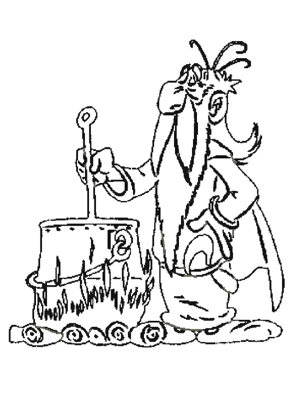 Coloriage du druide Asterix