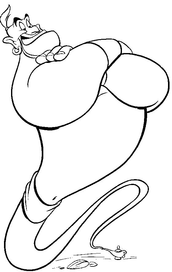 Coloriage du génie de la lampe