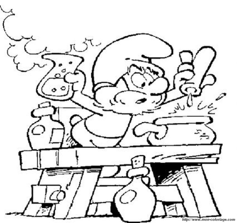 Coloriage du grand Schtroumpf 
