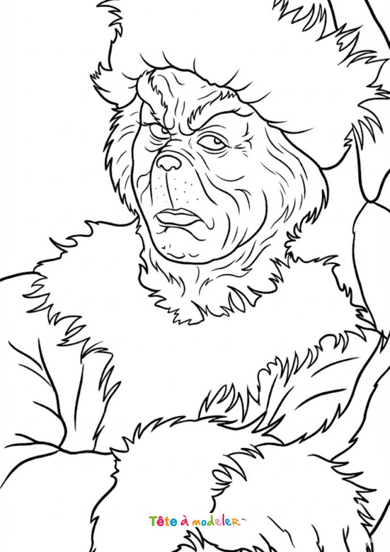 Coloriage du Grinch fâché