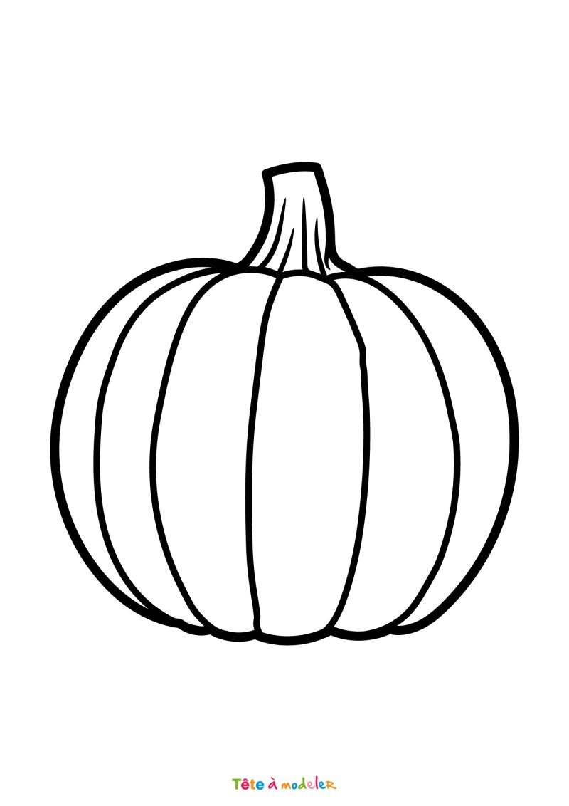 Coloriage du légume citrouille