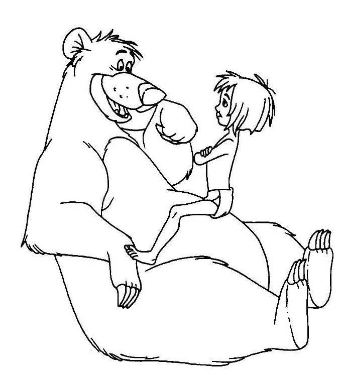Coloriage du livre de la jungle gratuit