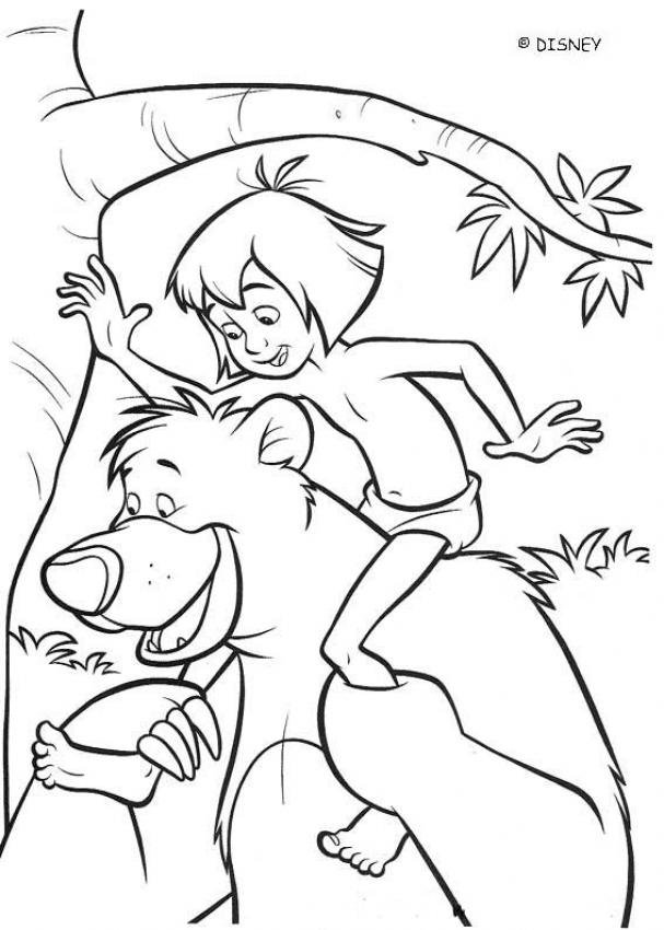 Coloriage du livre de la jungle à imprimer 