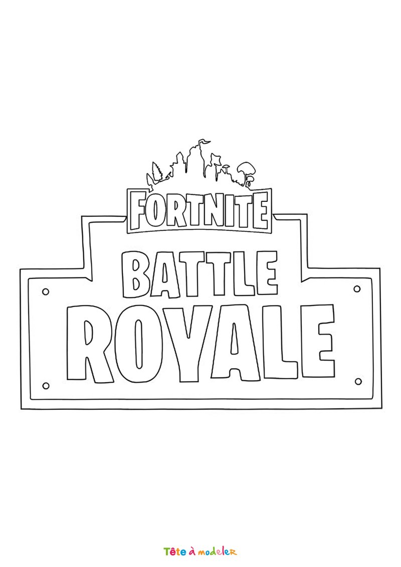 Coloriage du logo de Fortnite