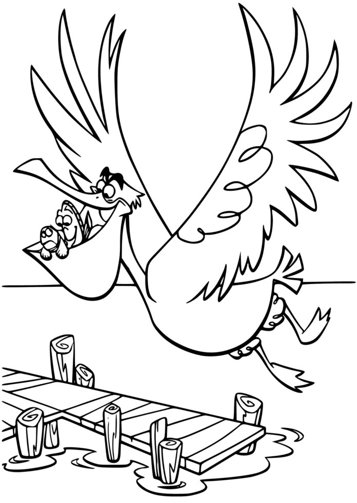 Coloriage du pélican de Némo