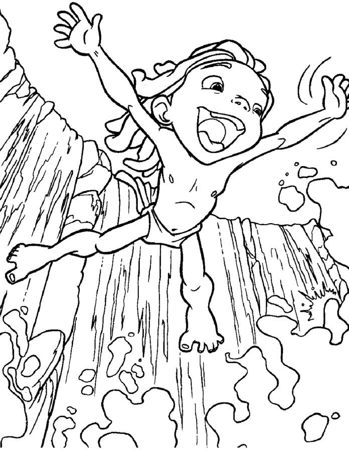 Coloriage du Petit Tarzan