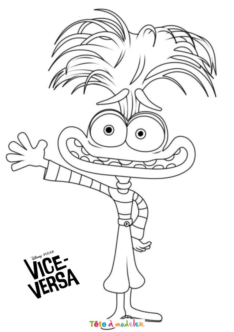 Coloriage du portrait d'Anxiété