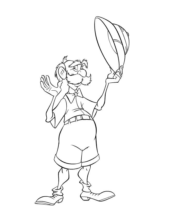 Coloriage du professeur Archimède