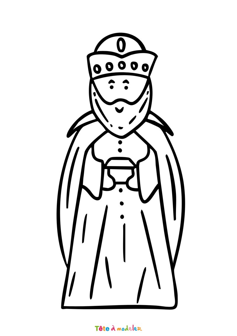 Coloriage du roi mage Balthazar