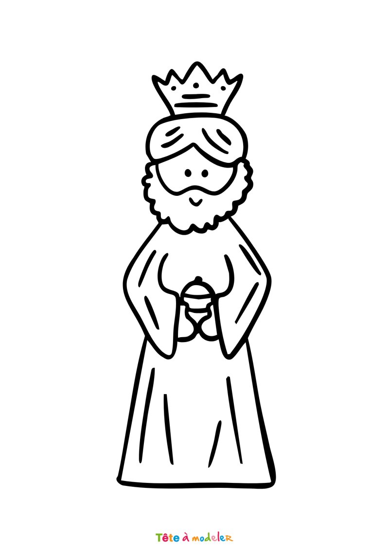 Coloriage du roi mage Gaspar