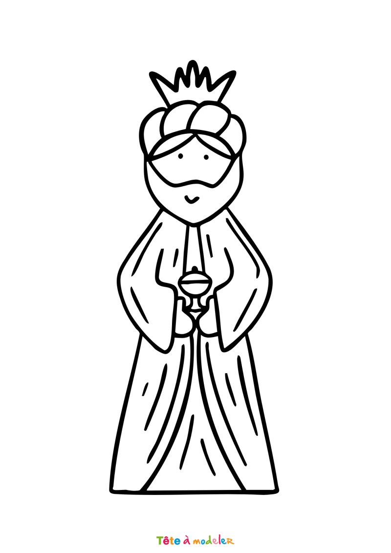 Coloriage du Roi Mage Melchior
