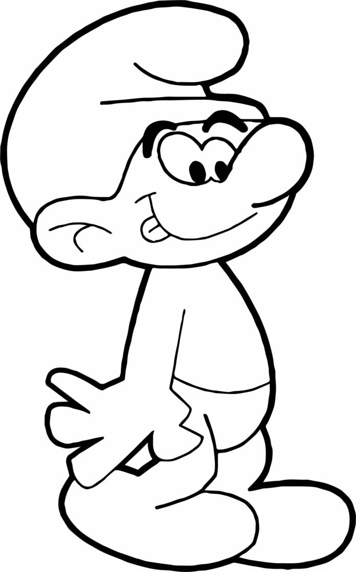 Coloriage du Schtroumpf farceur