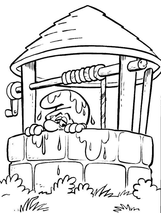 Coloriage du Schtroumpf maladroit