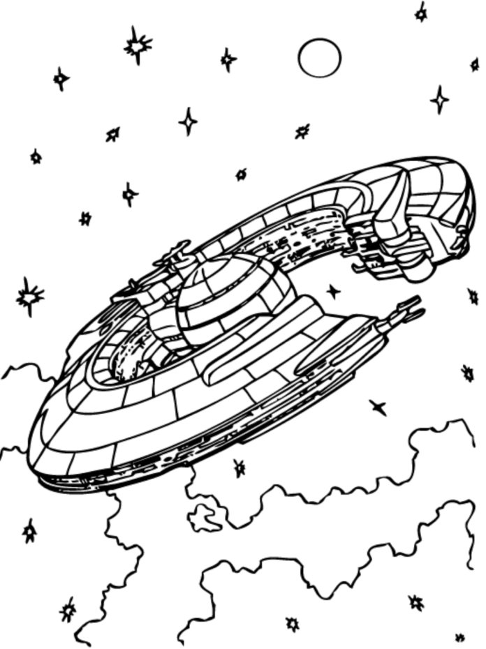 Coloriage du vaisseau de Star Wars
