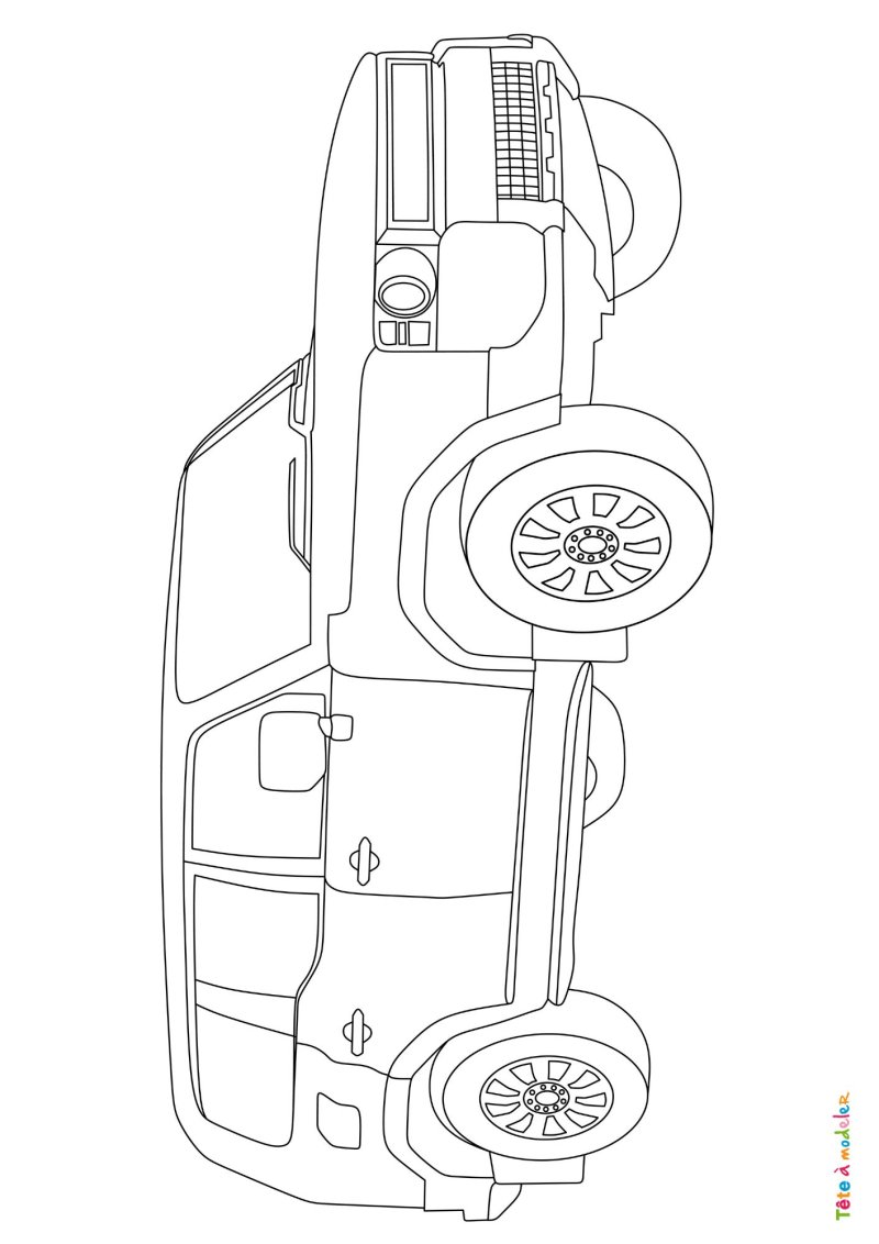 Coloriage d'un 4x4 en pdf