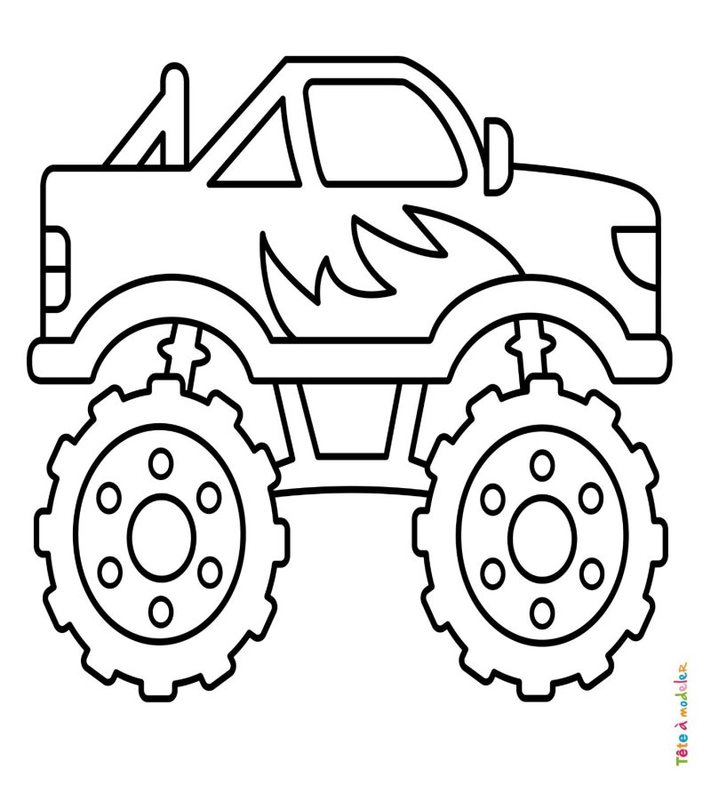 Coloriage d'un 4x4 facile