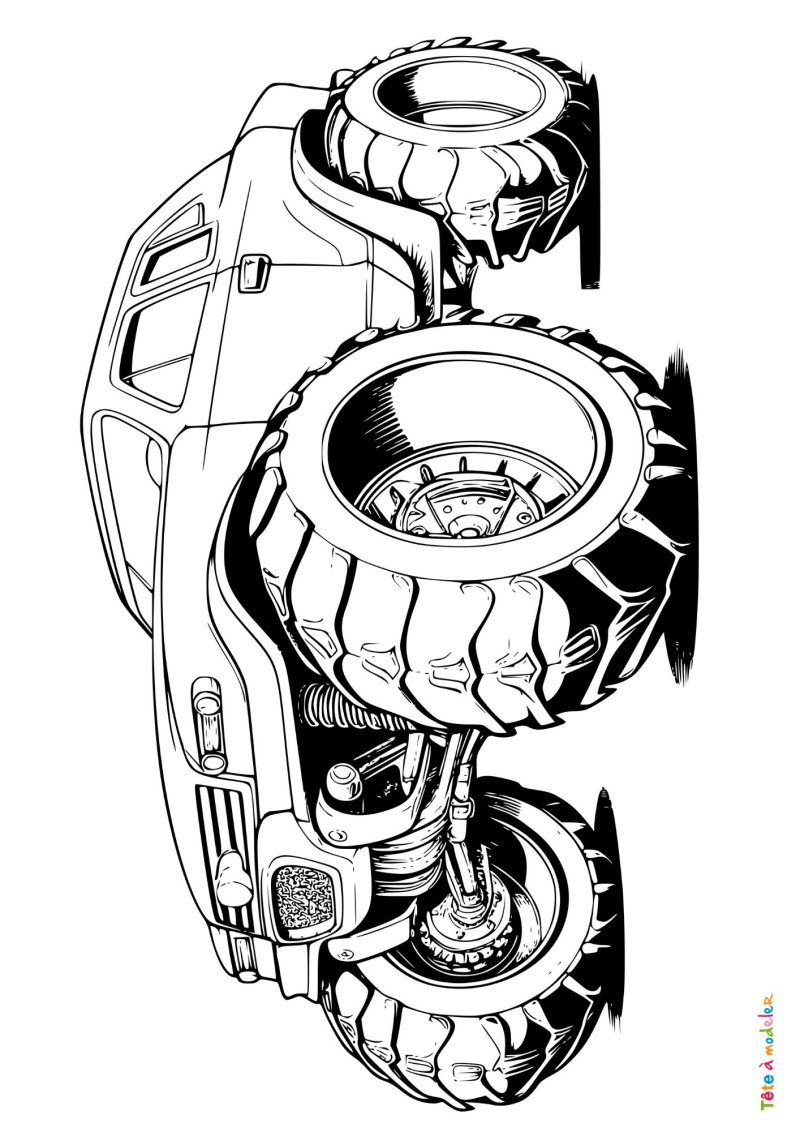 Coloriage d'un 4x4 gratuit