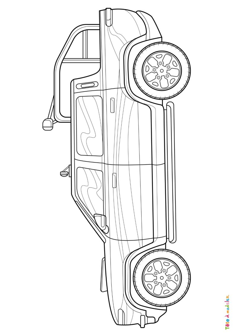 Coloriage d'un 4x4 maternelle