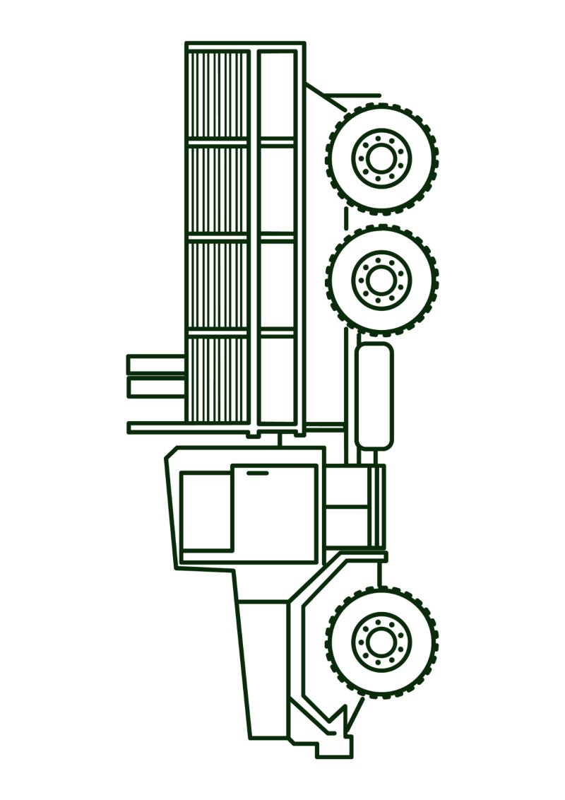 Coloriage d'un camion de militaire