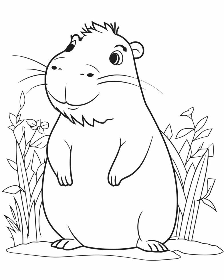 Coloriage d'un castor gratuit