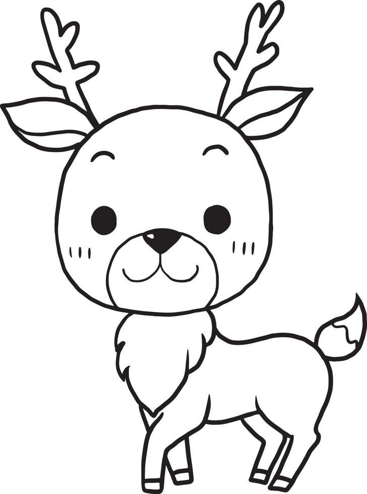 Coloriage d'un cerf bebe