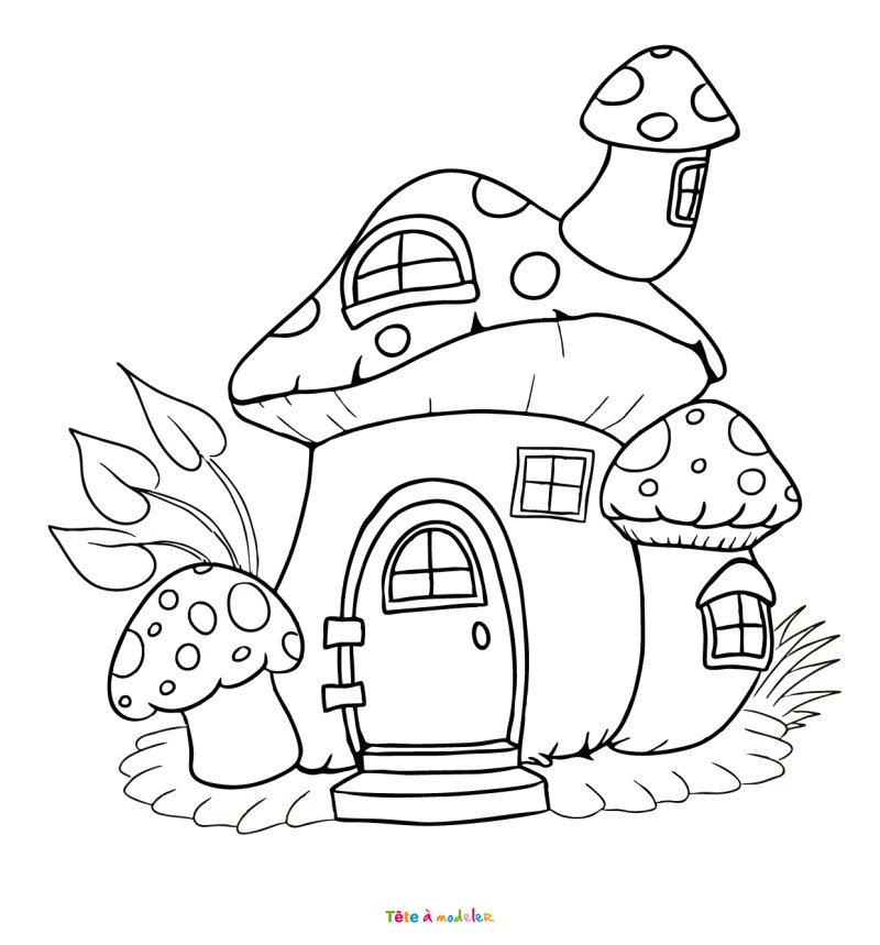coloriage d'un champignon #03