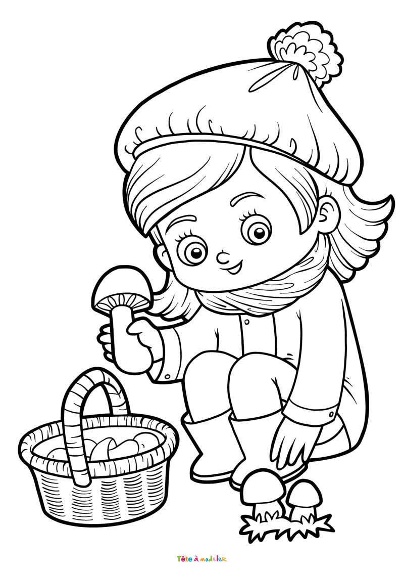 coloriage d'un champignon #09