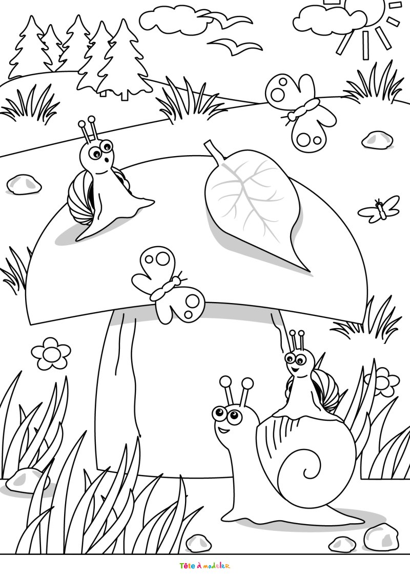 coloriage d'un champignon #10