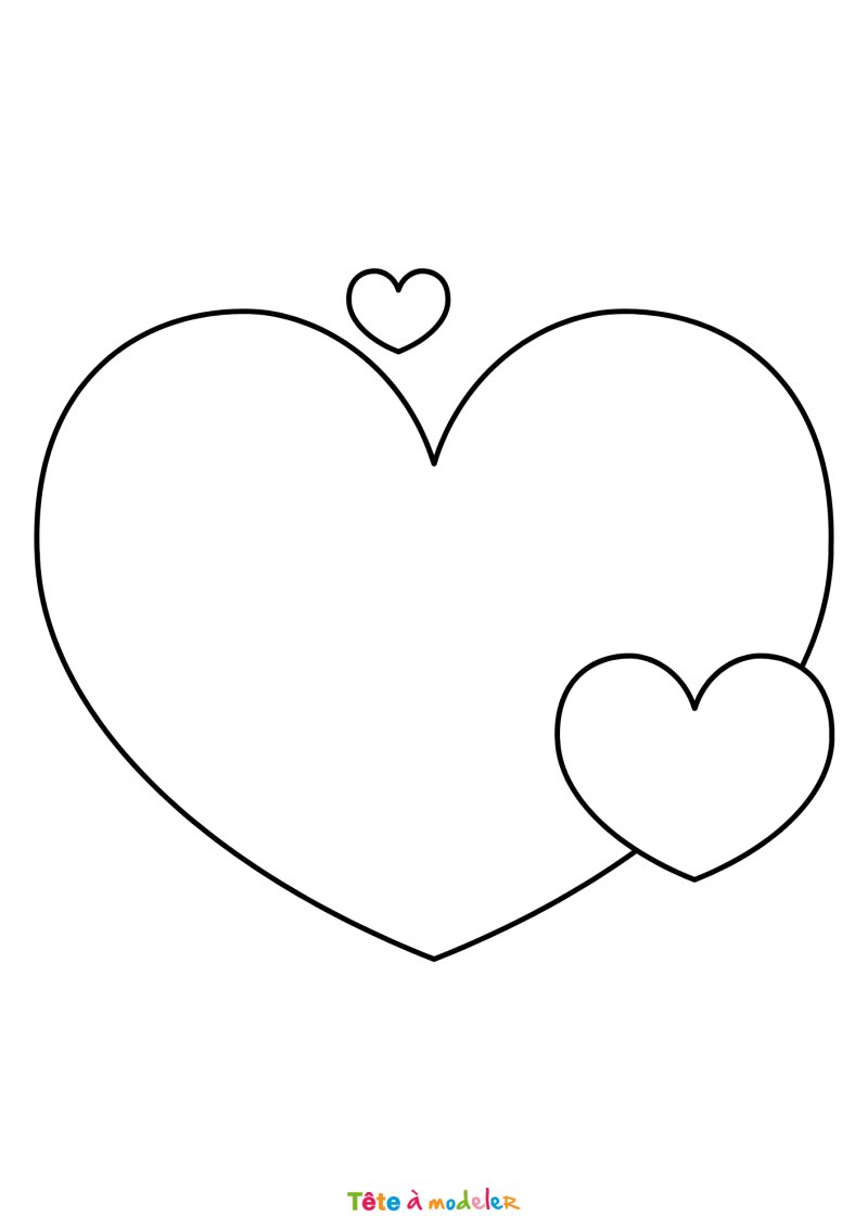 Coloriage d'un coeur à télécharger