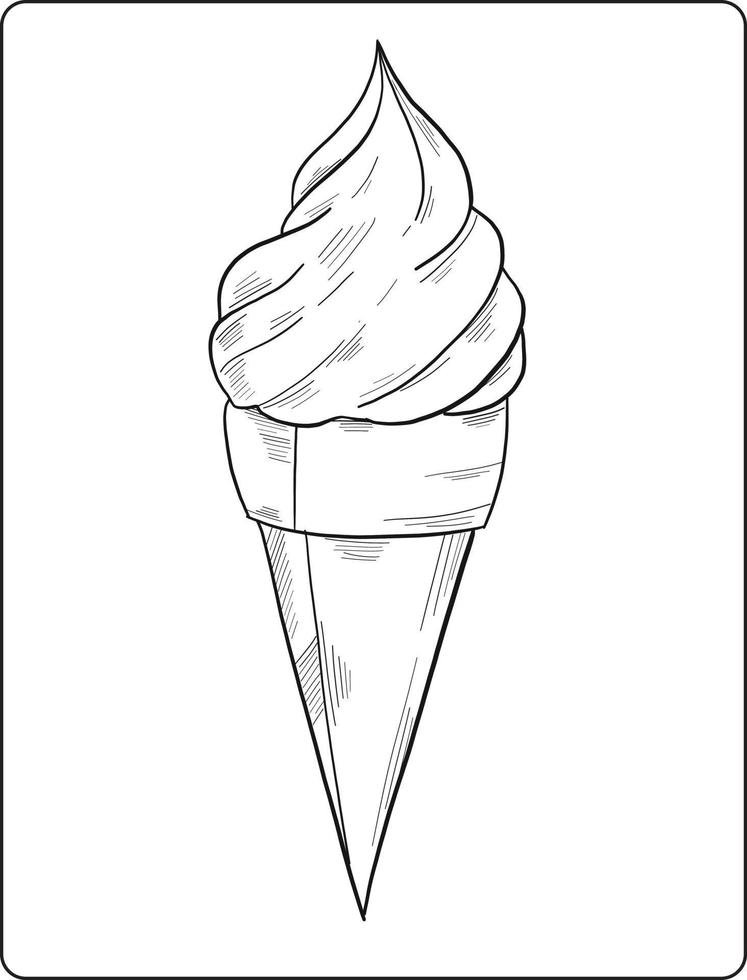 Coloriage d'un cornet à l'italienne