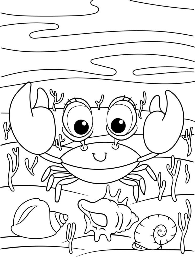 Coloriage d'un crabe en ligne 