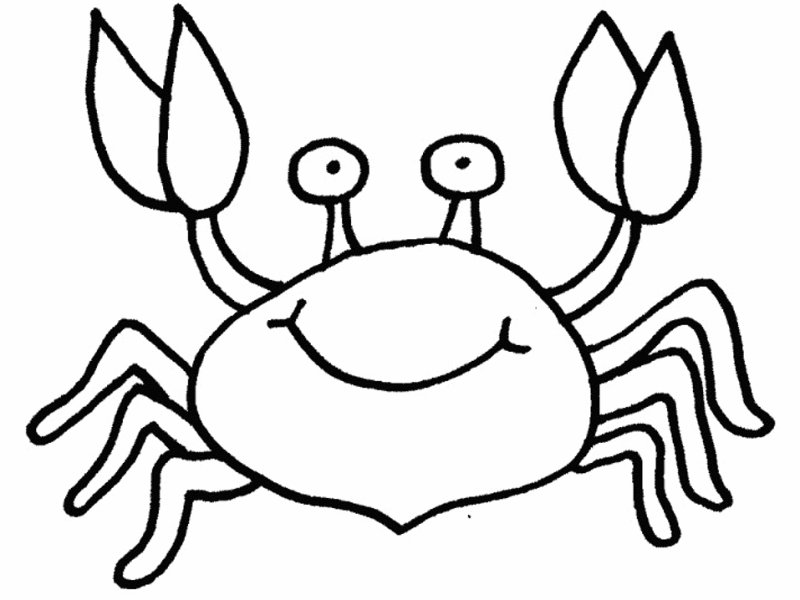 coloriage d'un crabe maternelle 