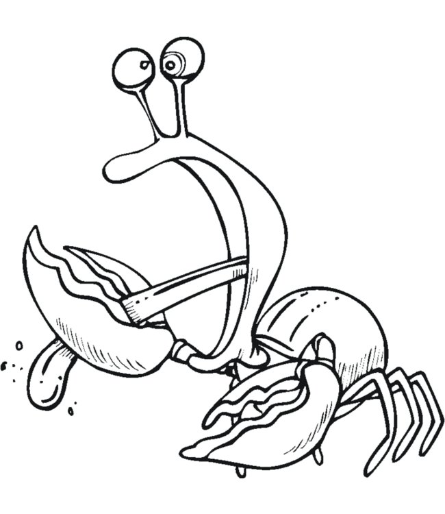 Coloriage d'un crabe original