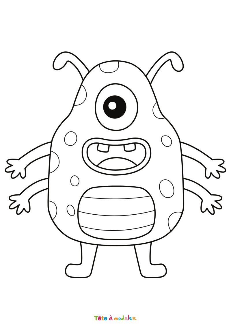 Coloriage d'un déguisement de monstre