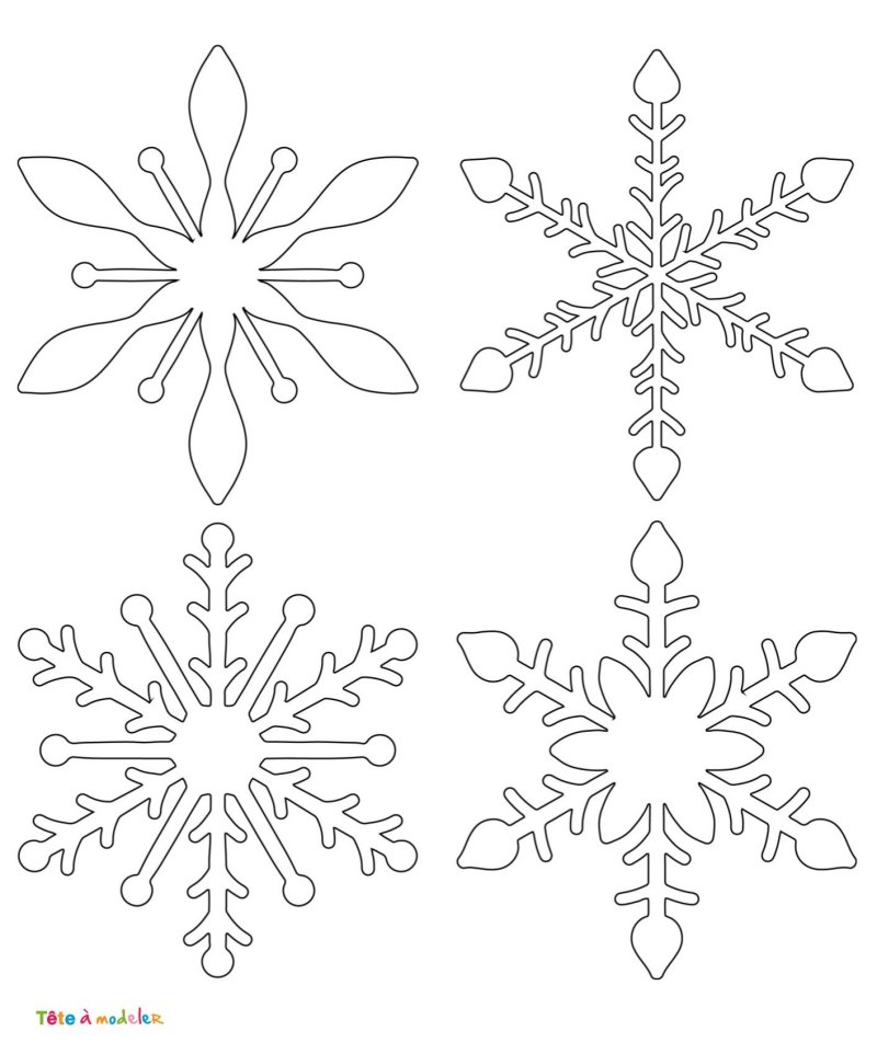 Coloriage d'un flocon de neige à imprimer