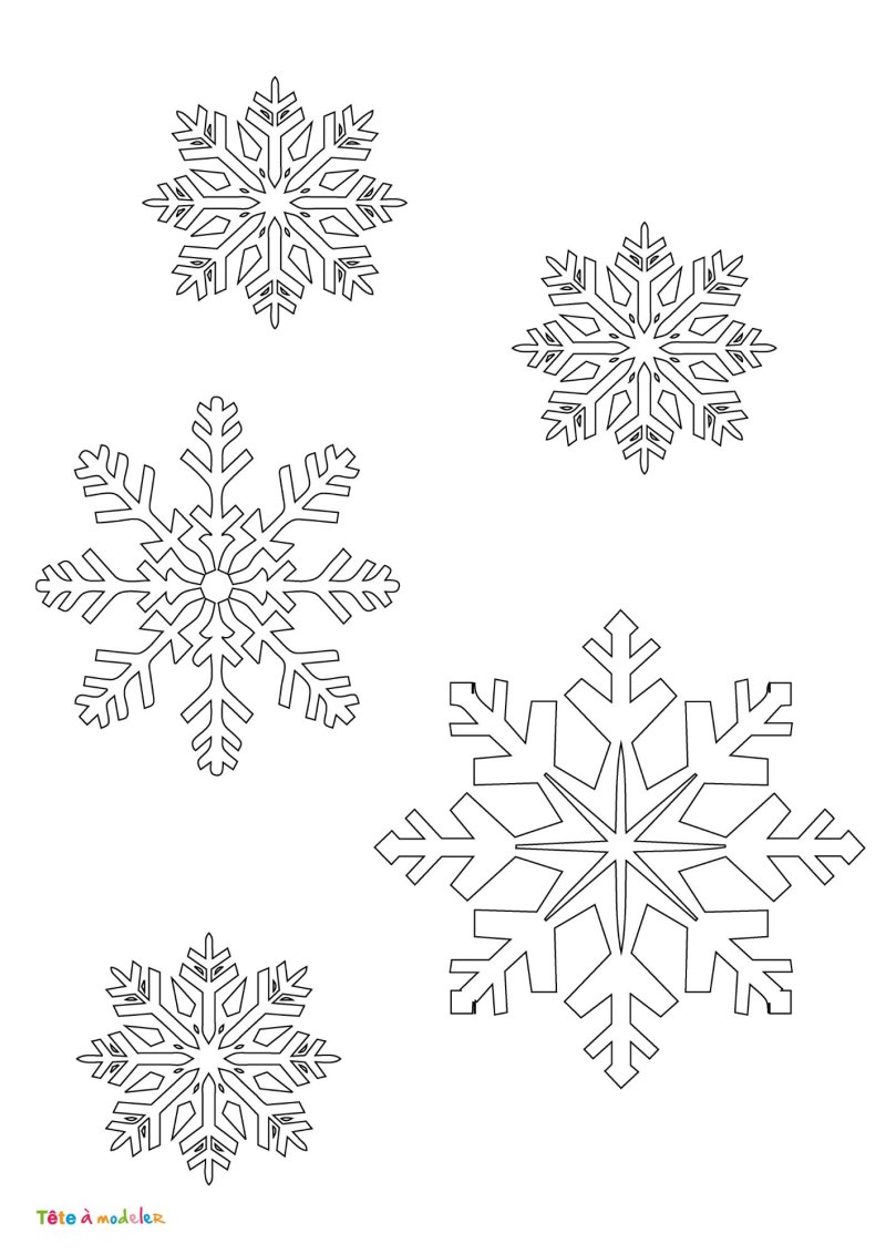 Coloriage d'un flocon de neige à télécharger