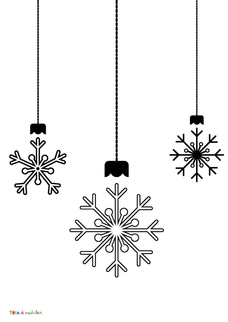 Coloriage d'un flocon de neige gratuit