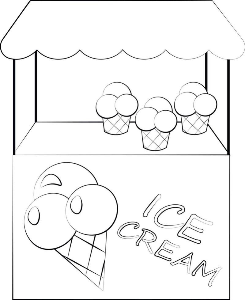 Coloriage d'un glacier