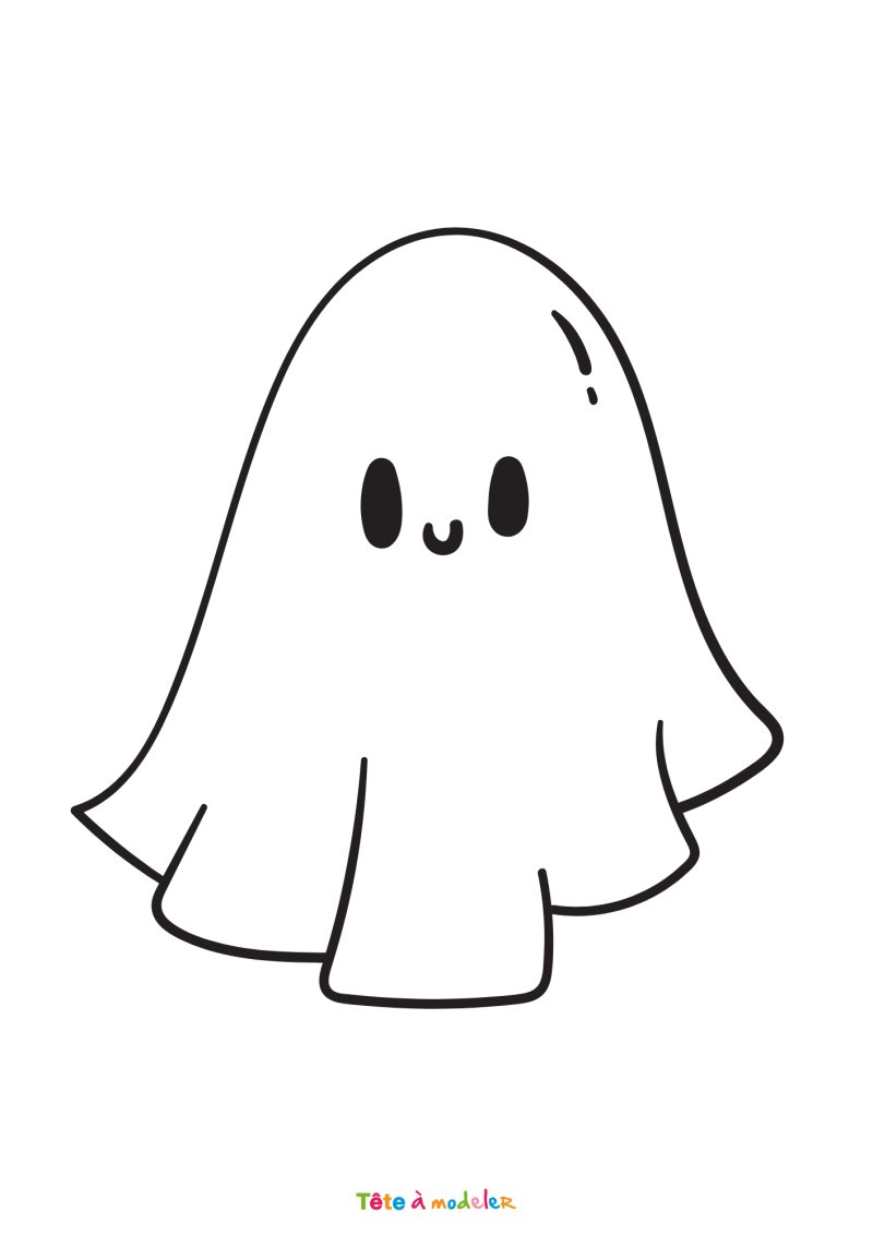 Coloriage d'un petit fantôme