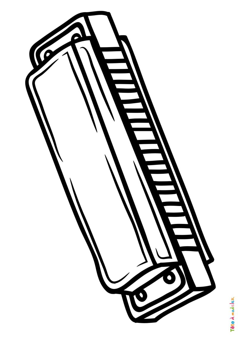 Coloriage d'un harmonica