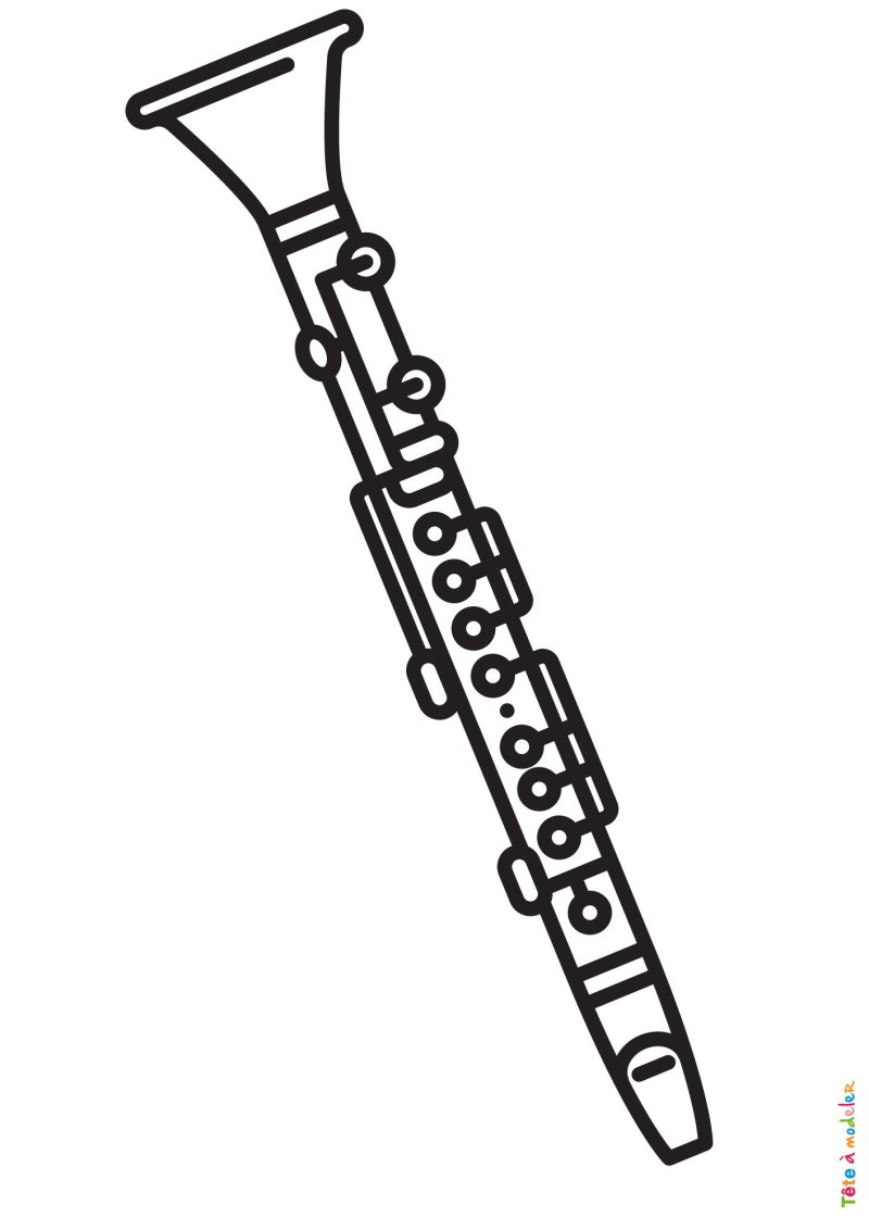 Coloriage d'un hautbois