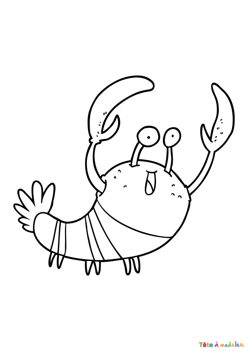 Coloriage d'un homard maternelle