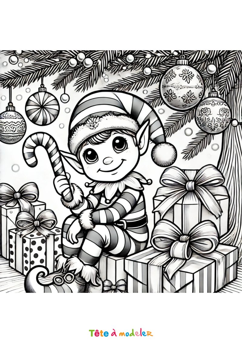 Coloriage d'un lutin farceur gratuit