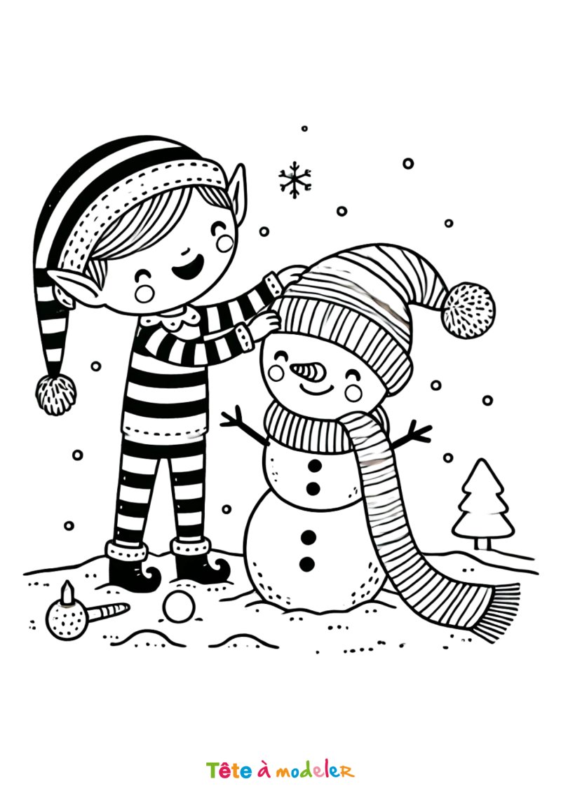 Coloriage d'un lutin farceur à imprimer
