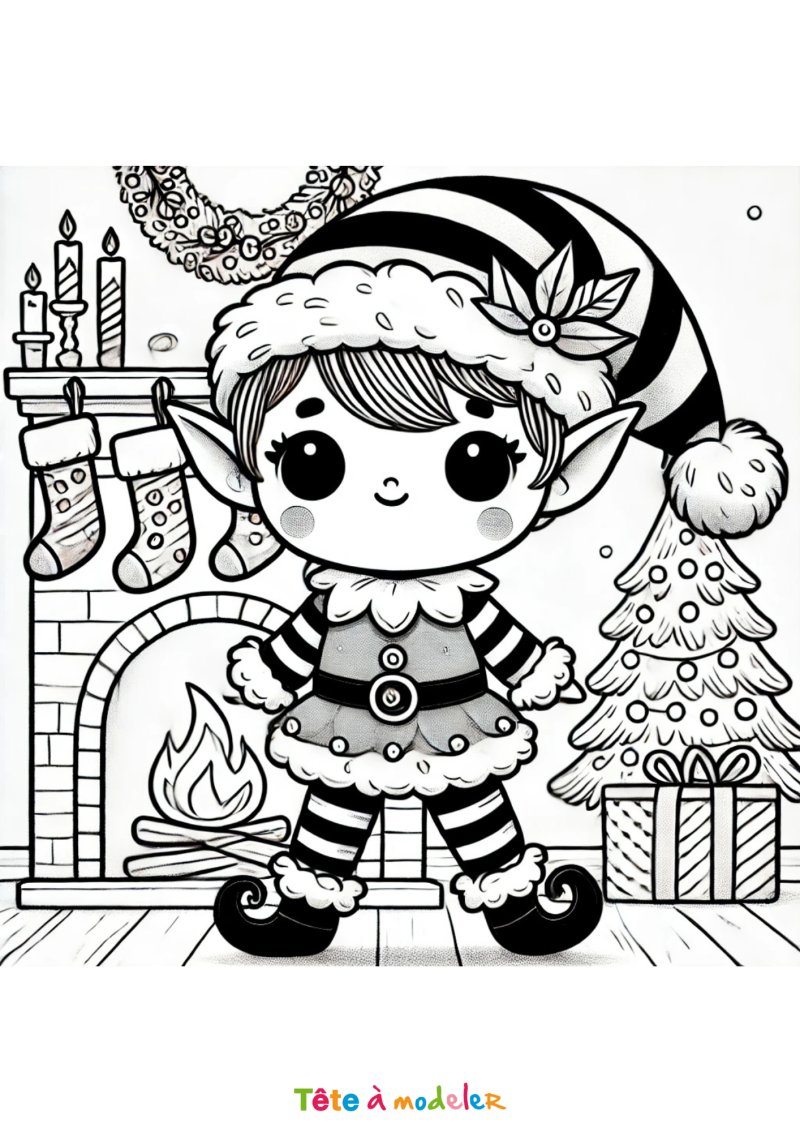 Coloriage d'un lutin farceur rapide