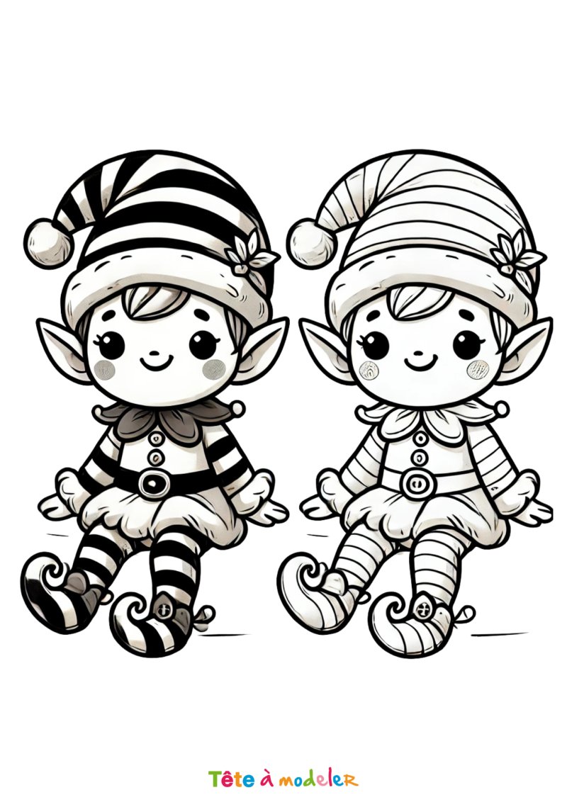 Coloriage d'un lutin farceur à télécharger