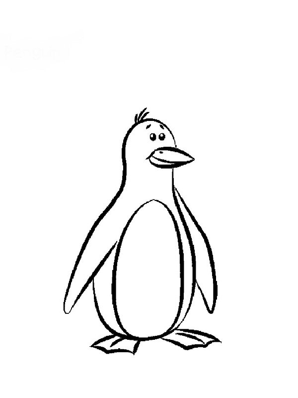 Coloriage d'un manchot à imprimer
