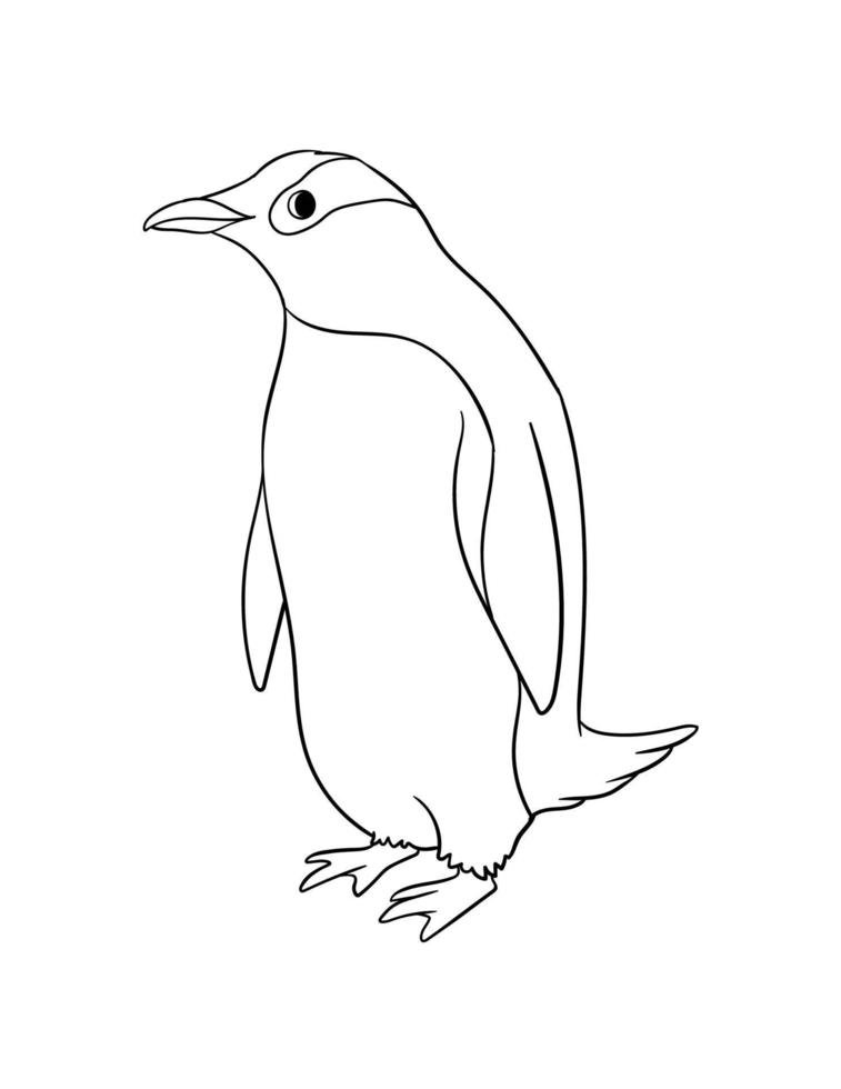 Coloriage d'un manchot facile