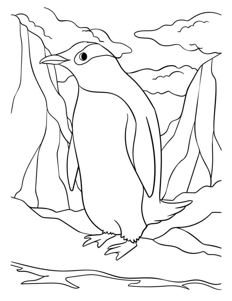Coloriage d'un manchot gratuit