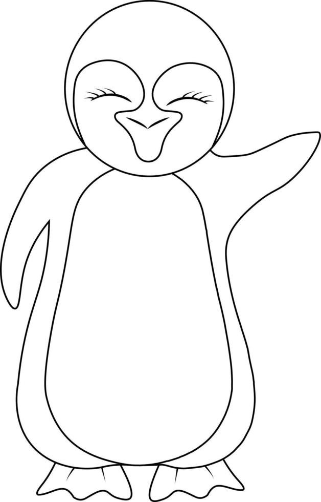 Coloriage d'un manchot marrant
